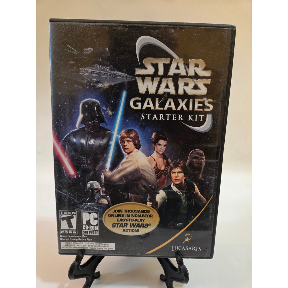 Star Wars Galaxies Starter Kit PC 2005 6-Disc Set LucasArts Sony MMORPG Manual